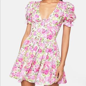 Paulina Puffy Sleeve Mini Dress